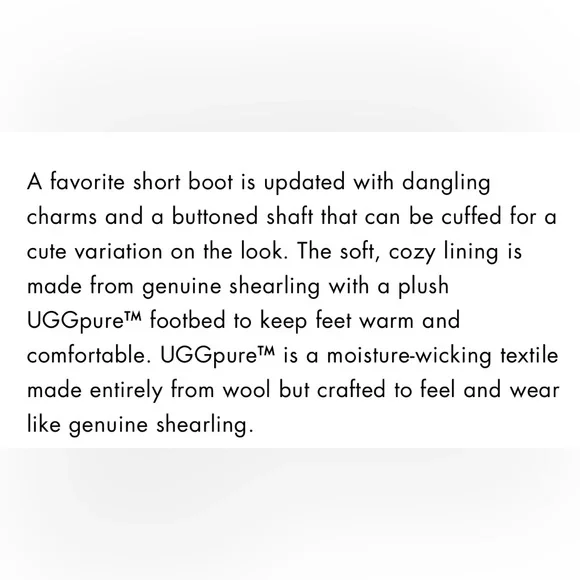 UGG SIZE 6 BRAND NEW IN BOX AZALEA CHARM GORGEOUS BOOTS - Picture 14 of 15